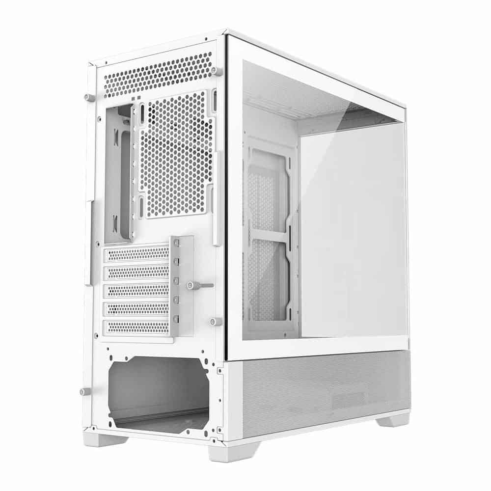 (image for) GameMax Vista Mini White MicroATX PC Case with 6x Dual-Ring Infinity Fans